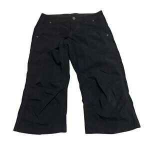 Kuhl Black Bermuda Shorts Adjustable Length Pull Tab Outdoor Hiking Casual Sz 4